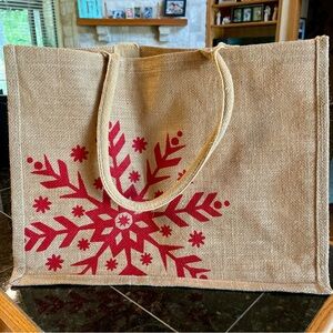 Winter Burlap Decorative Bag